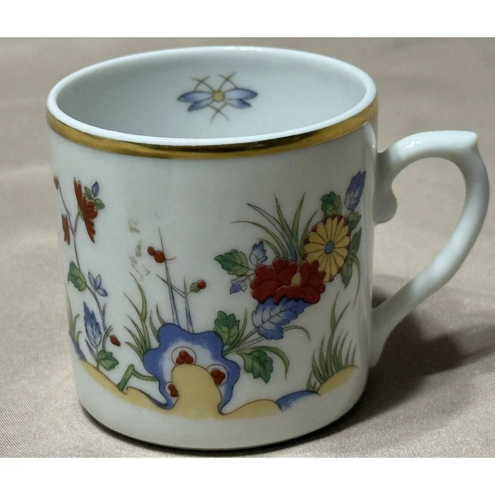 Vista Alegre Demitasse Cup & Saucer Rock Garden‎ From Portugal V1A110